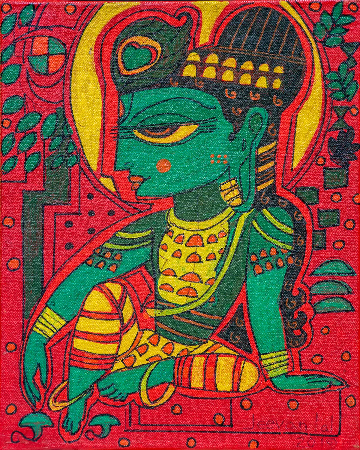 2 Krishna 8x10 canvas board