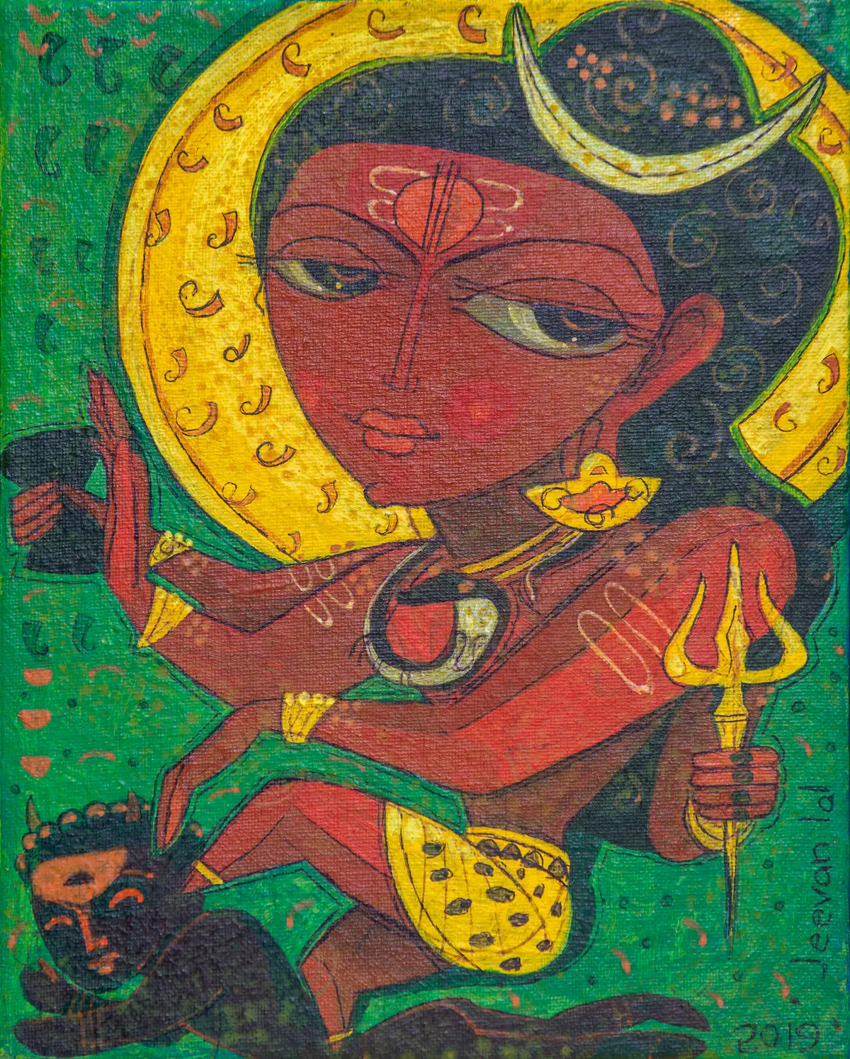 3 Shivathandavam 8x10 canvas board