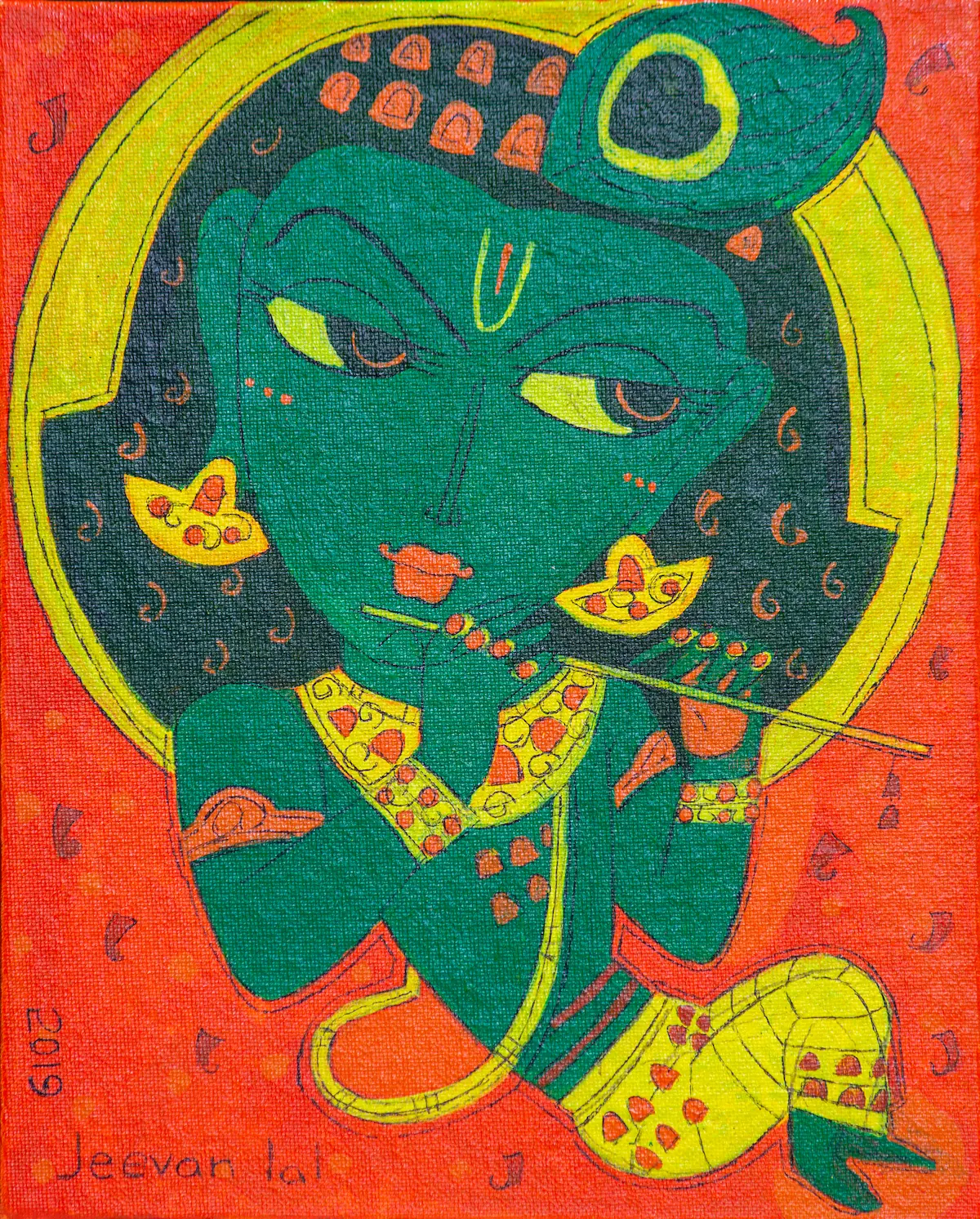 4 Krishna 8x10 canvas board